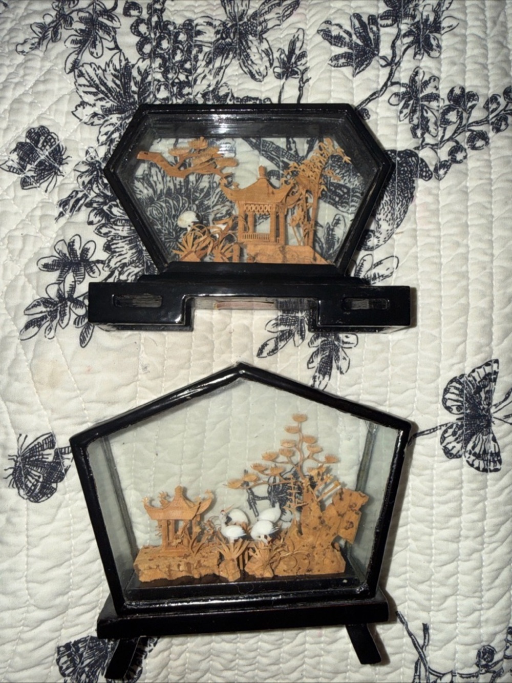 San You Asian Cork Art lot of 2